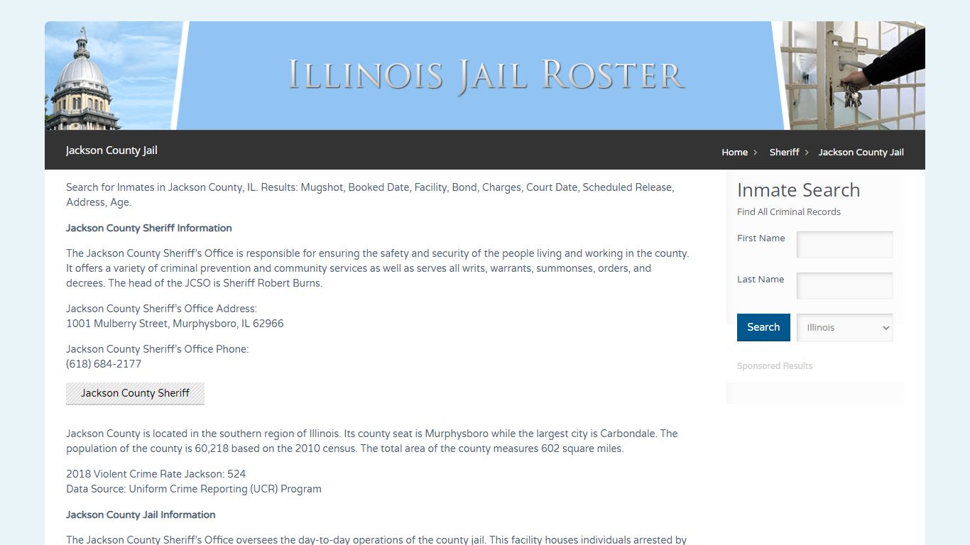 Jackson County Jail | Jail Roster Search